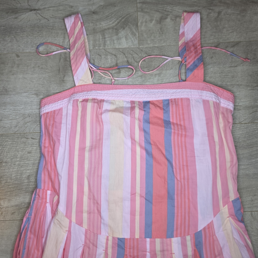 Free People Pink and Blue Striped Midi Dress - Picture 6 of 12
